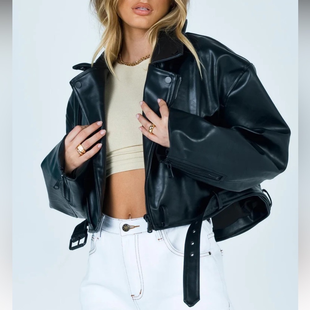 Lioness Faux Leather Staten Island Jacket